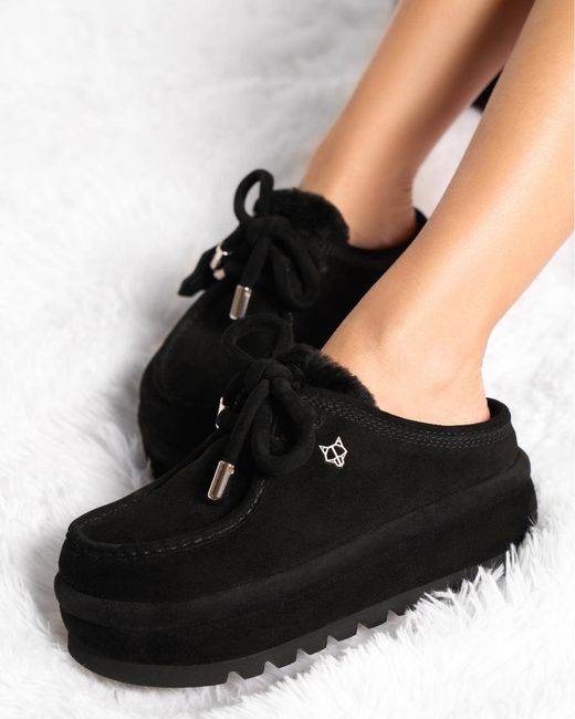 Naked Wolfe Black Blizzard Suede/Shearling