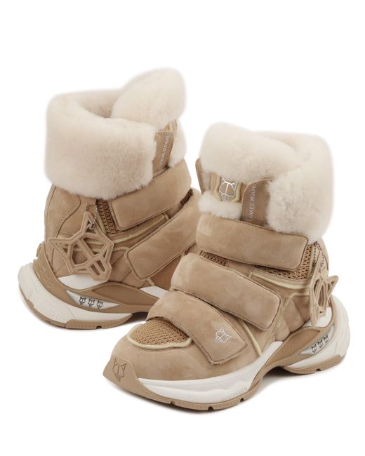 Naked Wolfe Natural Summit Sand Suede Mesh