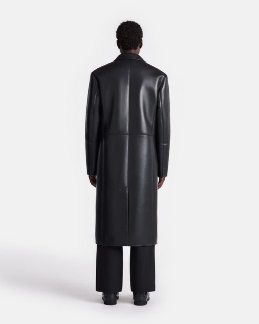 Nanushka Blue Bonded Shearling Double-Breasted Coat for men