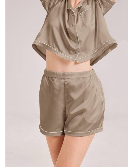 Nap Lolita Silk-satin Pajama Shorts | Lyst