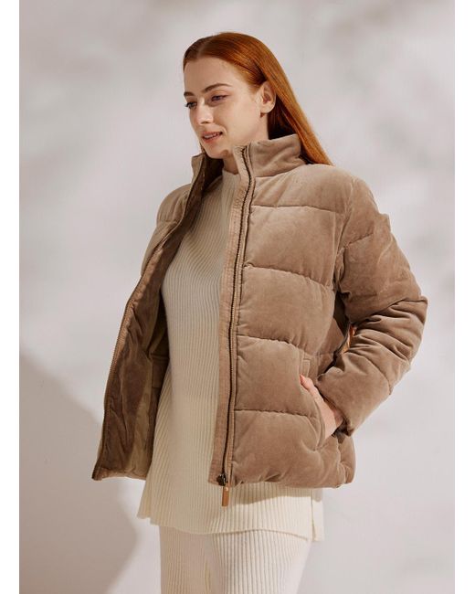 pastel yellow puffer jacket