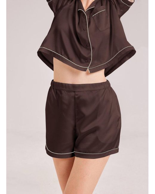 Nap Lolita Silk-satin Pajama Shorts in 