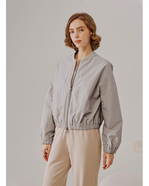 light grey cropped jacket