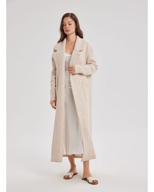 open front wool coat