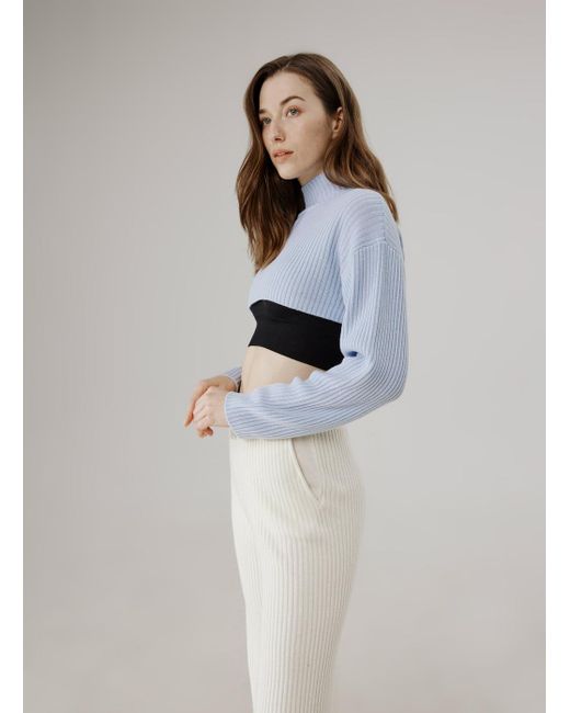 cornflower blue turtleneck