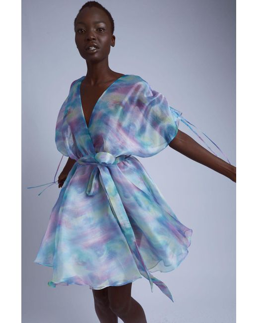 NARCES Synthetic Candy Tie-dye Wrap in Blue - Lyst