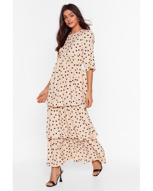 spotty maxi dress