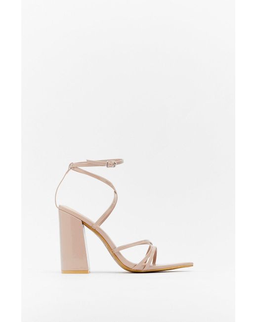 nude pointed block heels