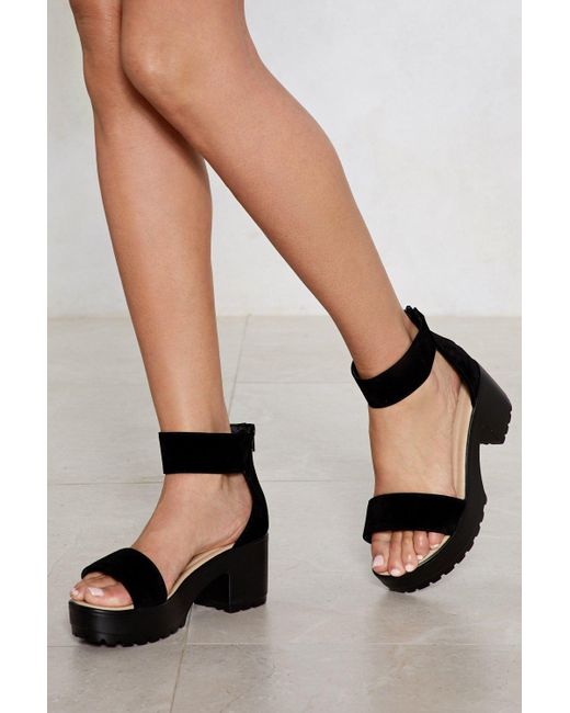 nasty gal black sandals