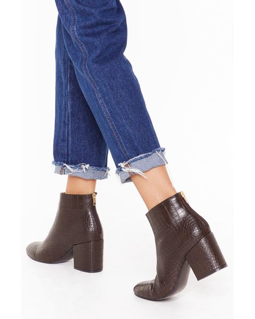 nasty gal croc boots