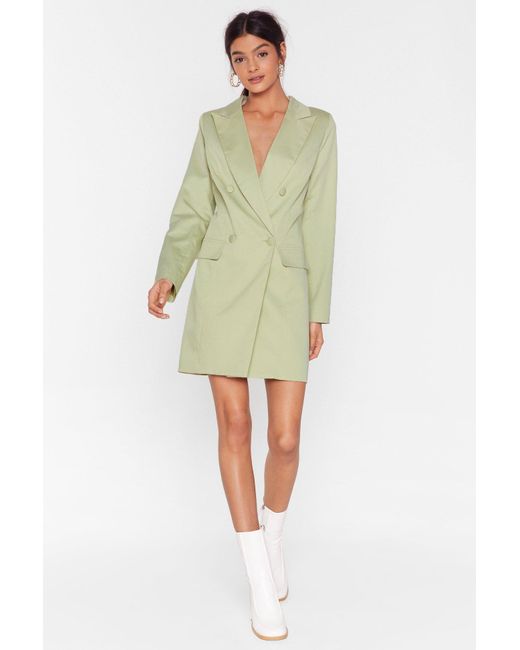 nasty gal green blazer dress