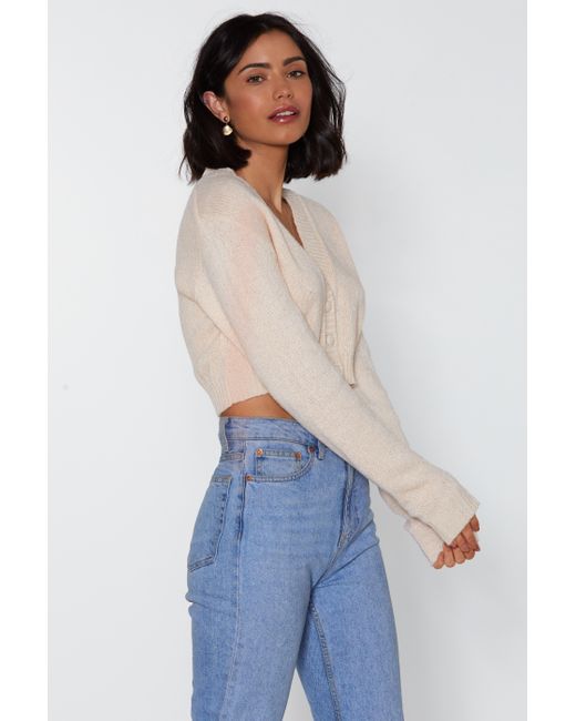 cream cropped cardigan