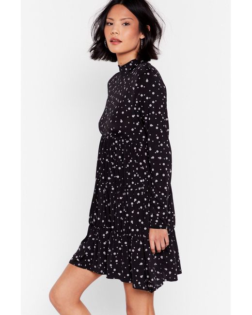 spotty mini dress