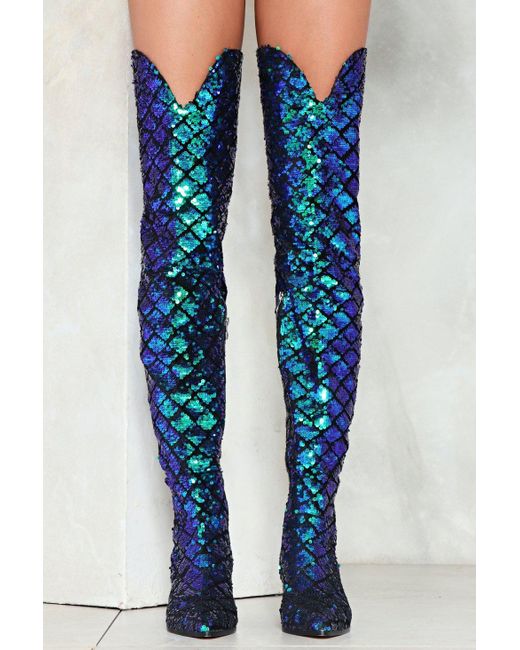 sequin flat boots