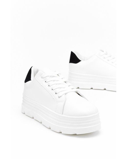 nasty gal white trainers