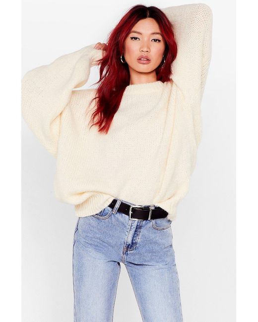 cream longline jumper