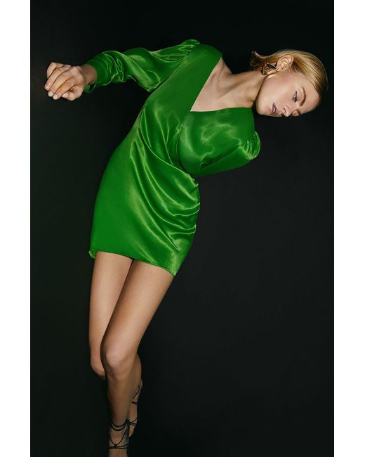 Nasty Gal Warehouse Satin Long Sleeve 