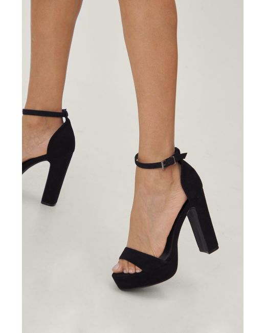 black block platform sandals