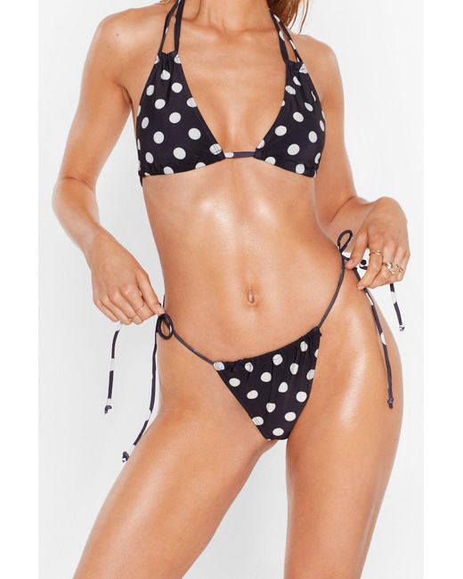 high leg tie bikini bottoms