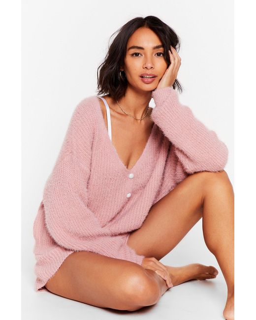 Knit Shorts Lounge Set in Pink 