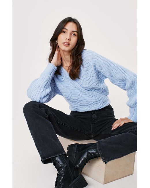 nasty gal blue cardigan