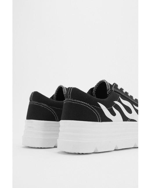 white platform sneakers nasty gal