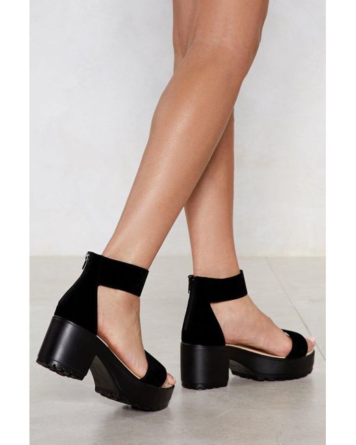 nasty gal black sandals