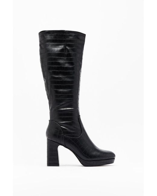 nasty gal croc boots