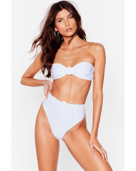 white belted bikini