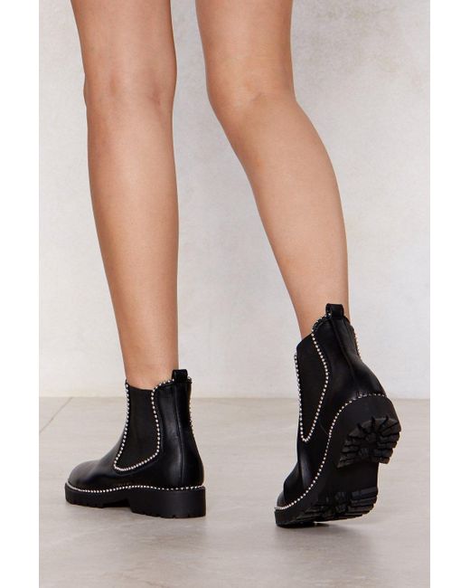 Nasty Gal Synthetic Studded Faux 