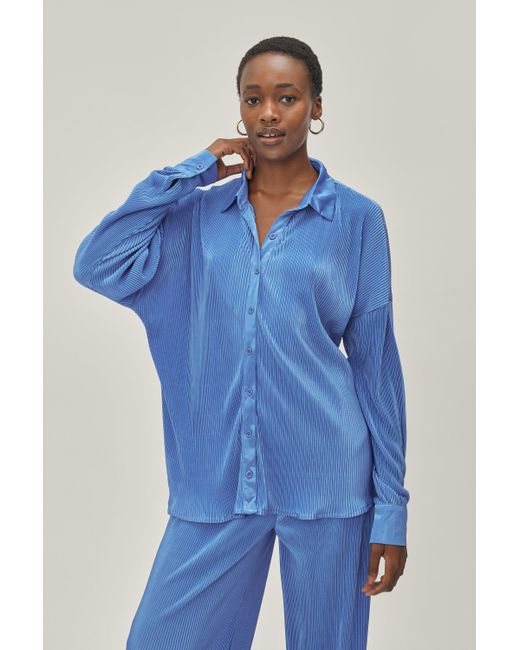 Nasty Gal Synthetic Plisse Oversized 