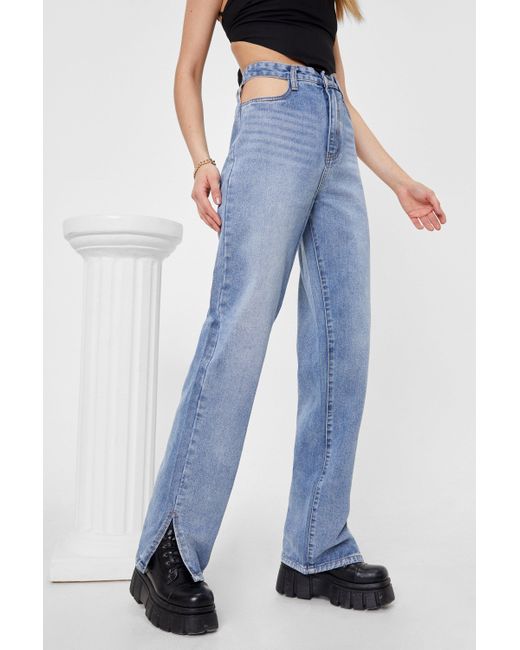 Nasty Gal Denim Out Of Pocket Slit Hem 