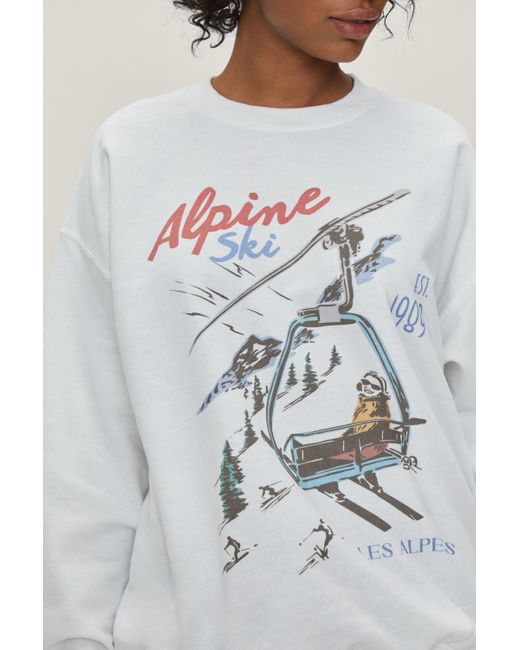 ski graphic sweatshirt