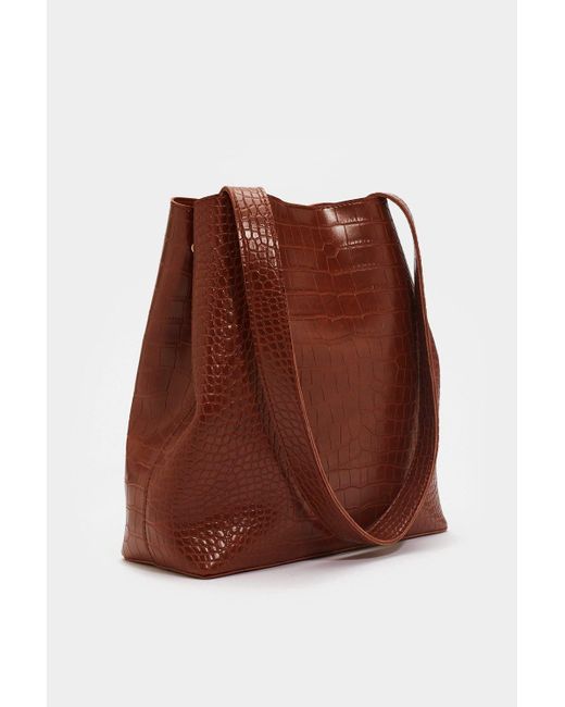 Nasty Gal Want Wait For The Reveal Croc Clutch And Tote Bag Nasty Gal Want Wait For The Reveal Croc Clutch And Tote Bag