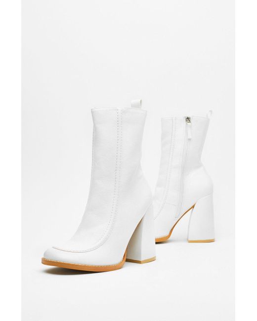 curve 'em Faux Leather Heeled Boots 