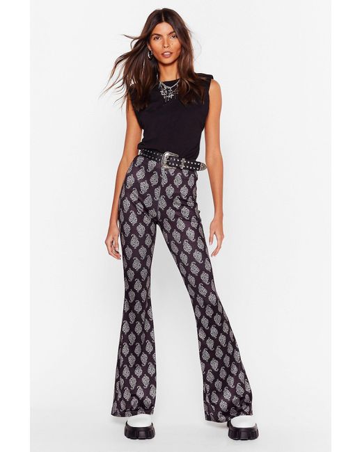 paisley flare pants
