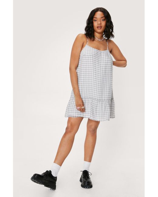 plus size white smock dress