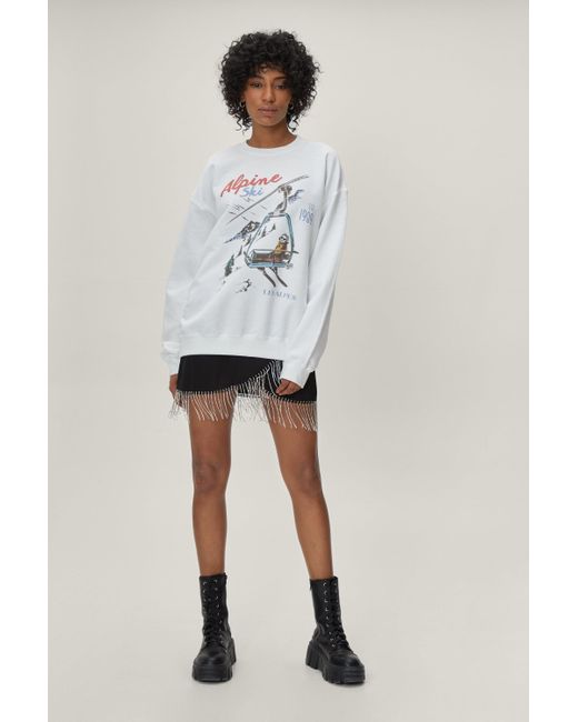 ski graphic sweatshirt