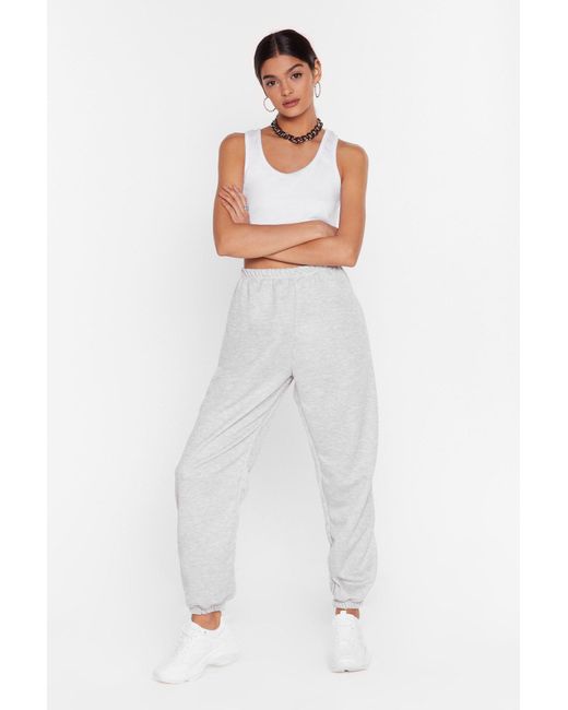 grey cuffed joggers