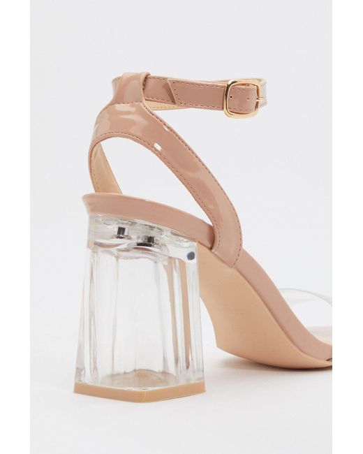 clear patent heels