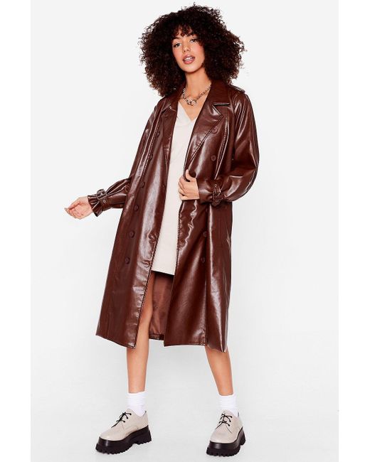Nasty Gal Faux Leather Belted Longline, Nasty Gal Trench Coats