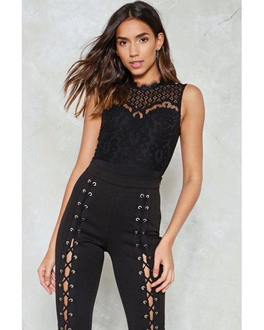 Nasty gal Lace Bodysuit Lace Bodysuit in Black Lyst