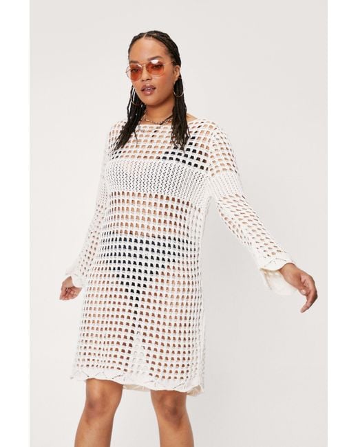 long sleeve mini dress plus size