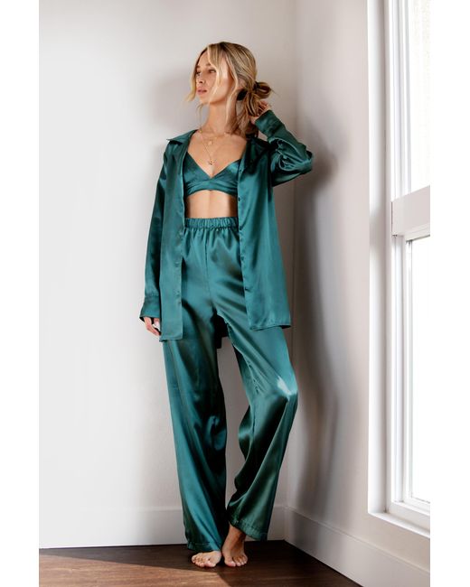 Oversized Pajama Shirt And Pants Set 