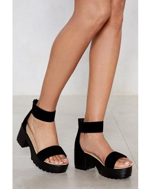 nasty gal black sandals
