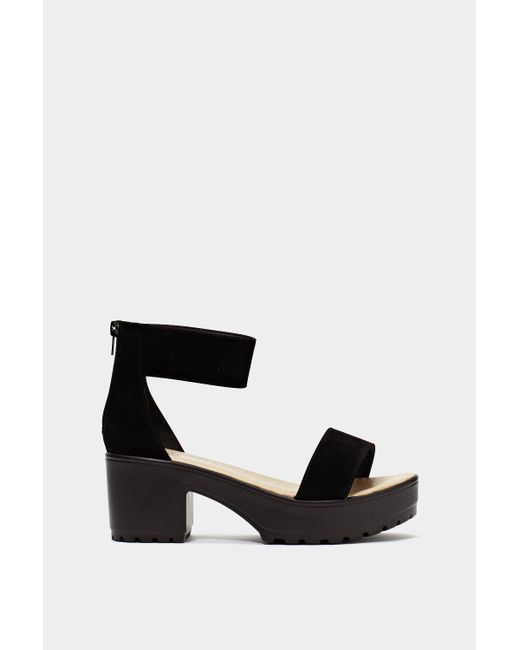 nasty gal black sandals