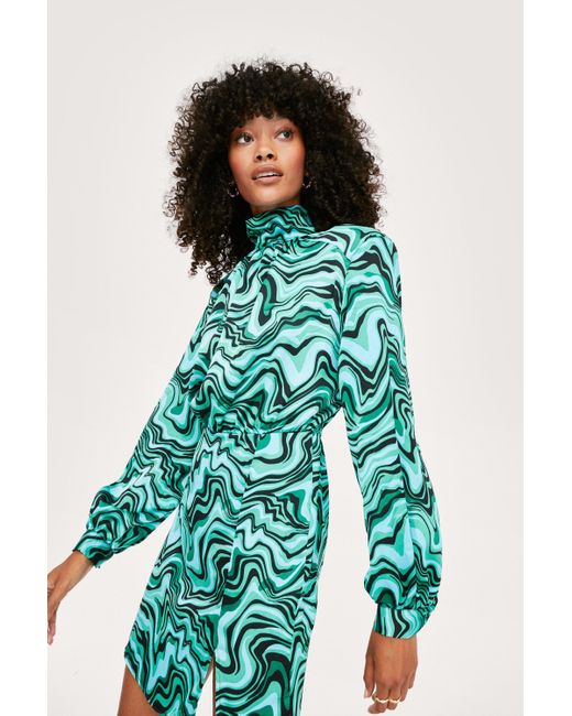 Abstract Swirl Women/'s Halter Dress