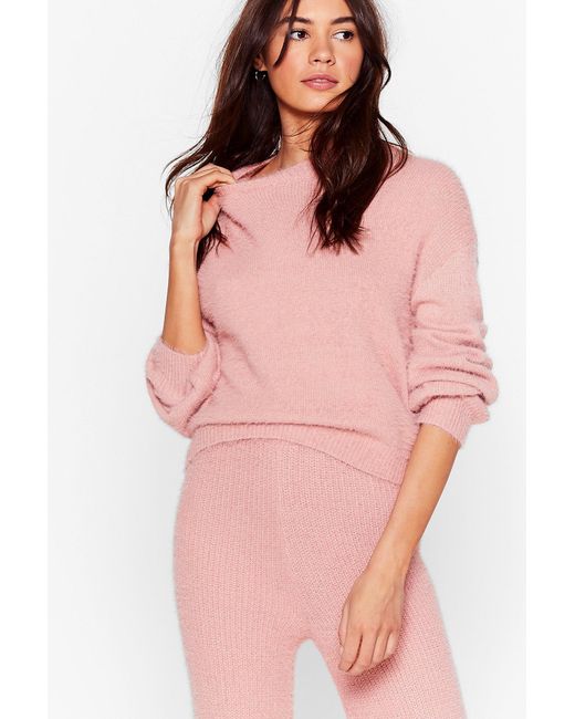 Nasty Gal Synthetic Fluffy Knit Wide 