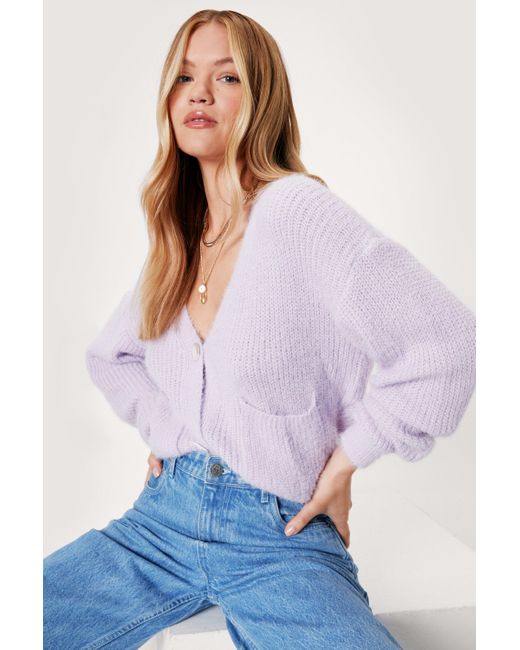 nasty gal blue cardigan