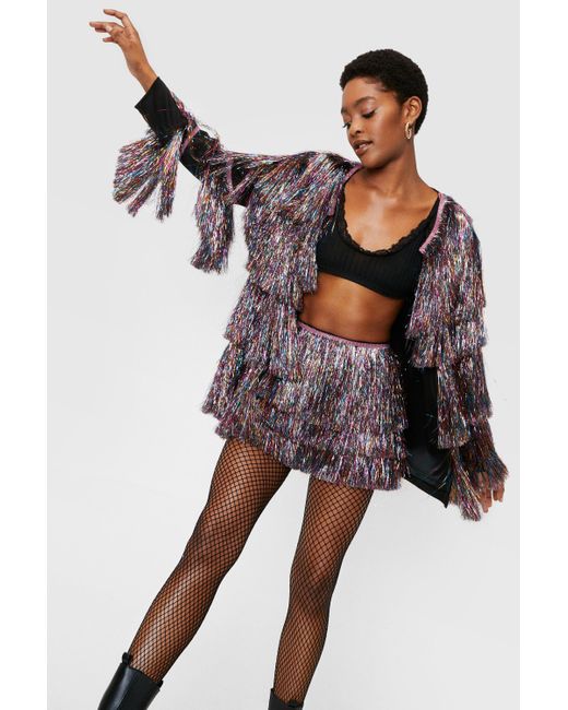 metallic tassel jacket